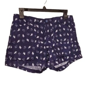 Boom Boom Jeans Shorts Womens Small Cactus Linen Dark Blue